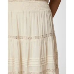 Ivory Voile Maxi Spódnica