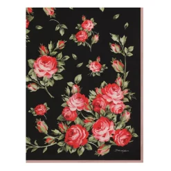 Jedwabna apaszka Twill 90x90 z nadrukiem bukietu róż