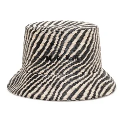 Kapelusz typu bucket z rafii z haftowanym logo