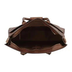 Klasyczna Skórzana Torba Kurierka Brązowa Unisex