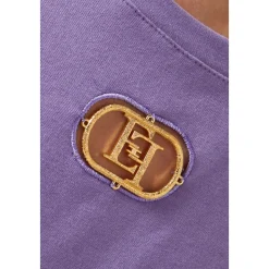 Koszulka T-shirt z dżerseju z plakietką z logo