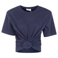 Krótki T-shirt z wiązaniem