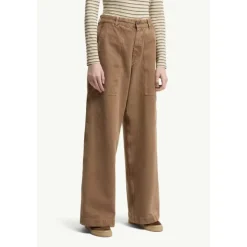 Leather Logo Cotton Trousers