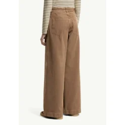 Leather Logo Cotton Trousers