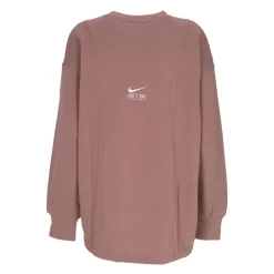 Lekki Sweter z Dekoltem Okrągłym Damski Smokey Mauve