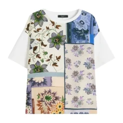 Maglia Over z Panelem z Nadrukiem