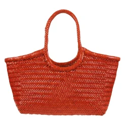 Niebieska Torba Shopper z Wzorem Koszykowym