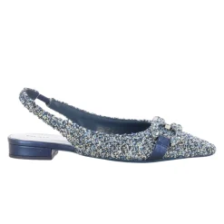Niebieskie Buty Damskie Stylowy Model
