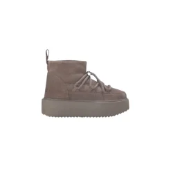 Niskie Platformy Taupe Zimowe Buty
