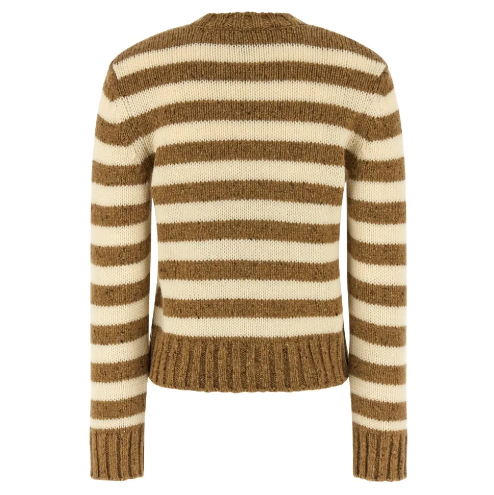 Pasiasty sweter z czystej wełny