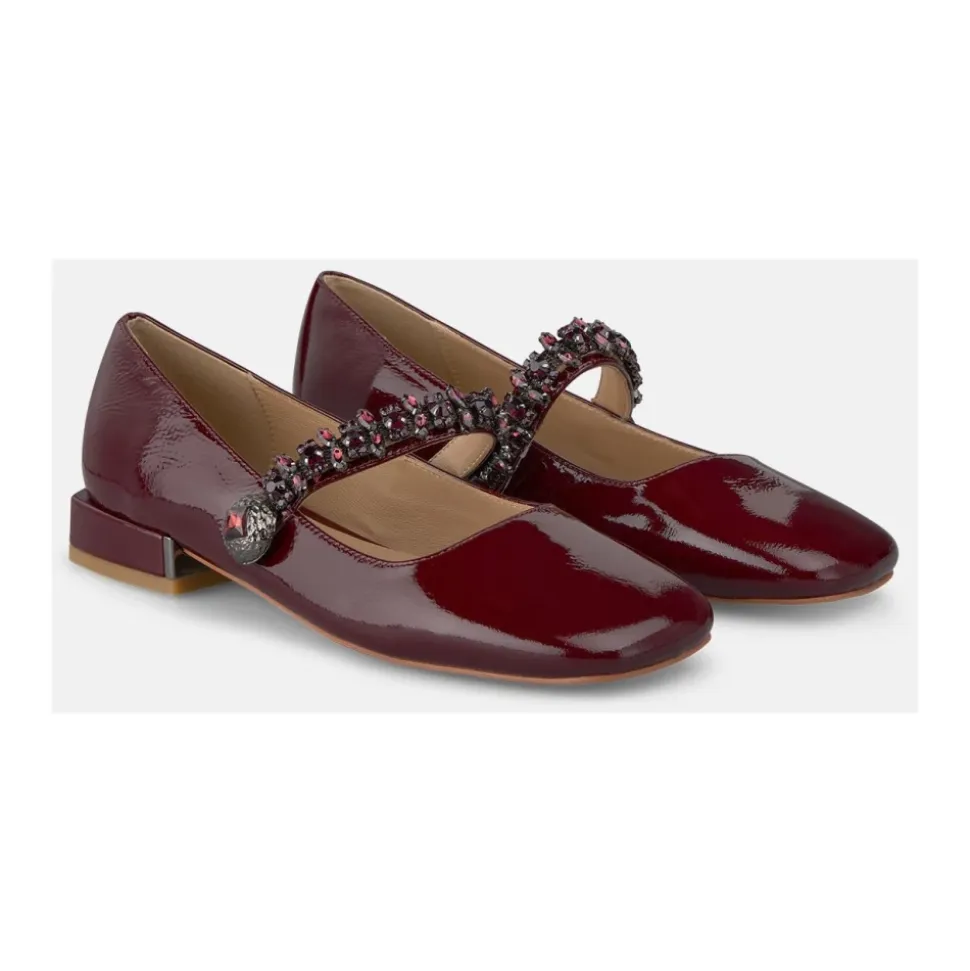 Płaska buty pasek klejnot