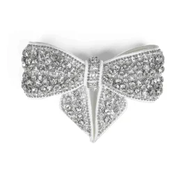 Pearl Crystal Bow Hair Clip