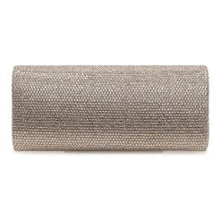 Pochette rigida rivestita di micro strass