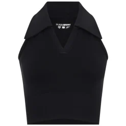 Polo Neck Cropped Top