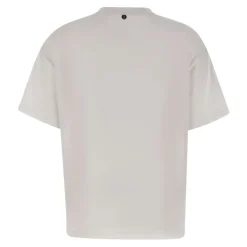 Prążkowany T-shirt z okrągłym dekoltem i transparentnym tyłem