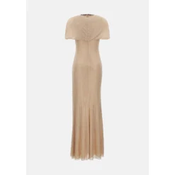 Rhinestone Drape Maxi Dress