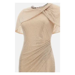 Rhinestone Drape Maxi Dress