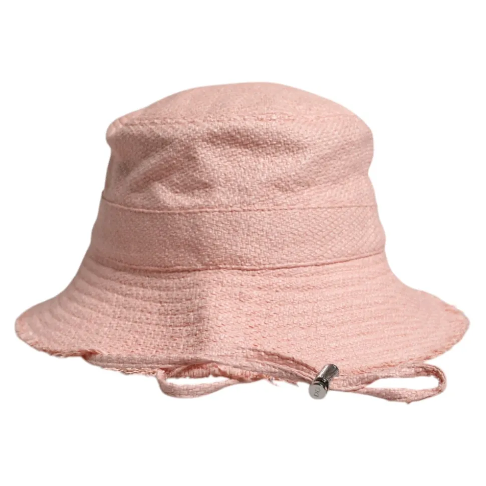 Różowy bawełniany kapelusz typu bucket hat