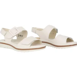 Sandał damski na szeroką stopę - off white