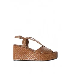 Sandalo in pelle intrecciata