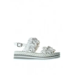Sandalo in pelle intrecciata