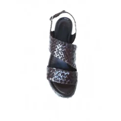 Sandalo in pelle intrecciata