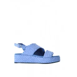 Sandalo in pelle intrecciata