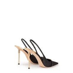 Satinowe Czółenka Slingback