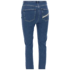 Skinny Jeans z Detalem Logo