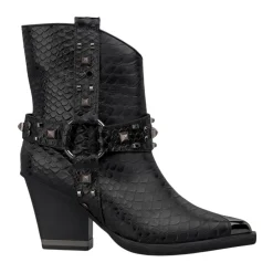 Studded bootie z metalicznym detalem