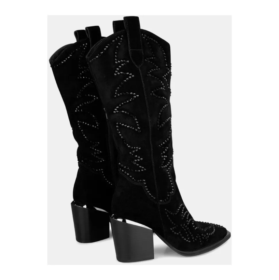 Studded Skórzane Buty Cowboy