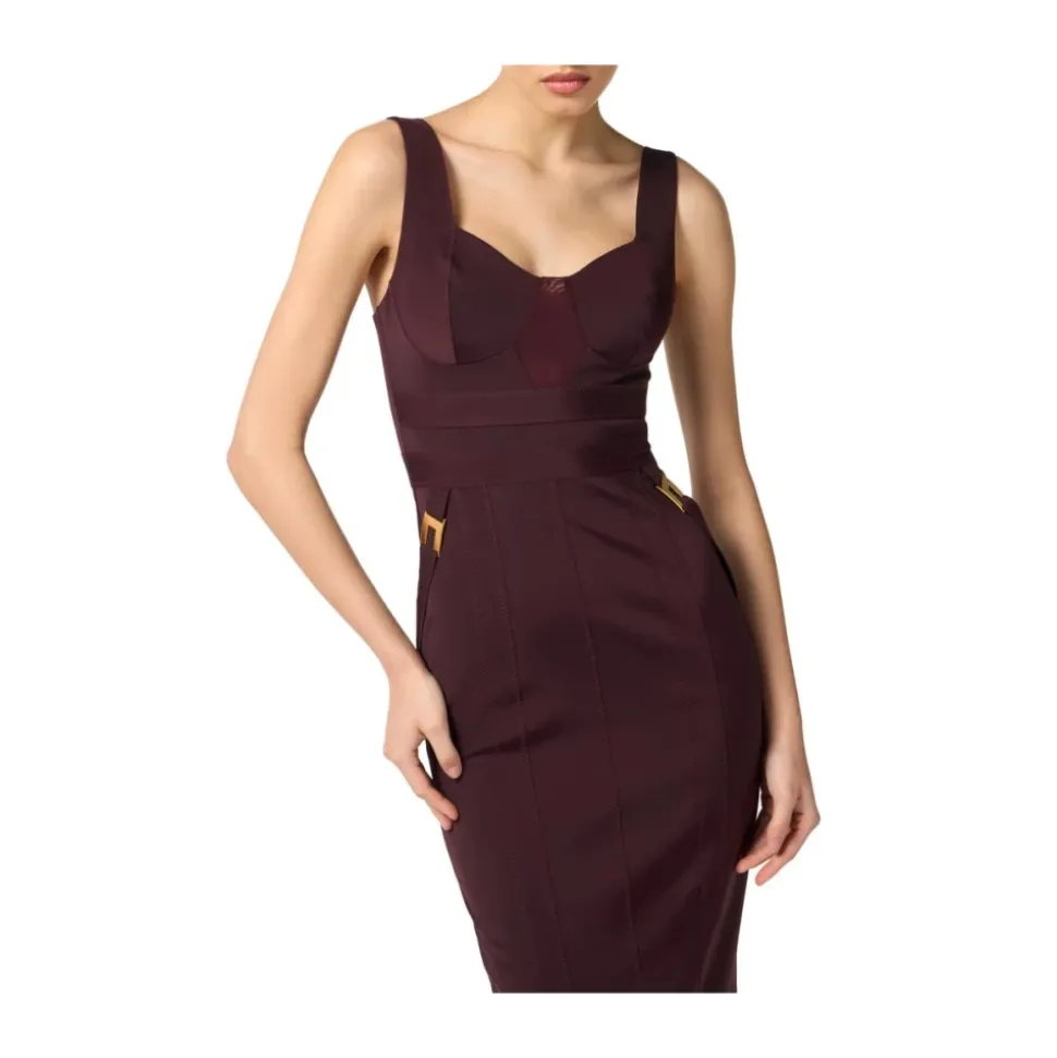Sukienka Bustier z Bi-elastycznej Tkaniny