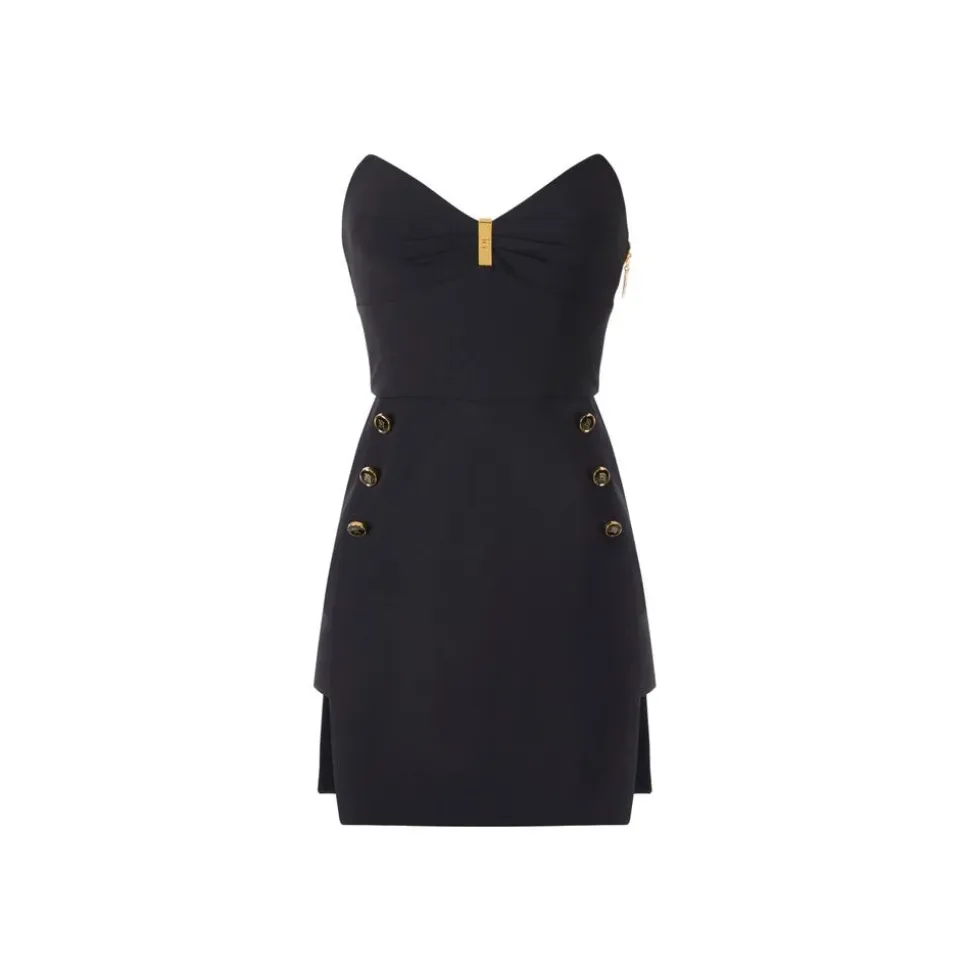 Sukienka typu bustier z lekkiej tkaniny krepowej