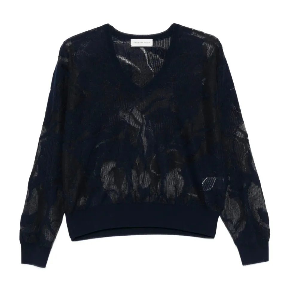 Sweter z dekoltem w serek