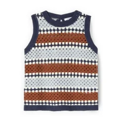 Sweter z dzianiny szydełkowej