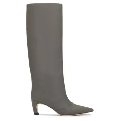 Szare kotka na obcasie buty