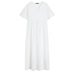 Tartufo Scalloped Eyelet Cotton Poplin Dress