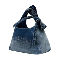 The Bow Denim Sack Bag