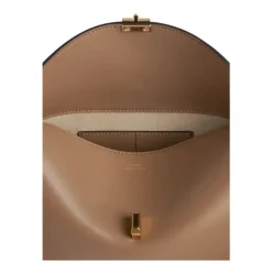 T-Lock Leather Clutch