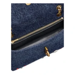 Trinket Charm Denim Dual Chain Mini