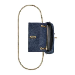 Trinket Charm Denim Dual Chain Mini