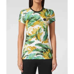 T-Shirt z Okrągłym Dekoltem