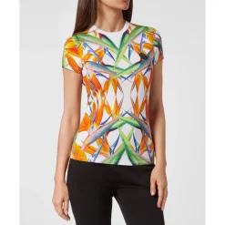 T-Shirt z Okrągłym Dekoltem