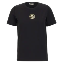 T-shirt z prążkowanym dekoltem