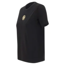 T-shirt z prążkowanym dekoltem