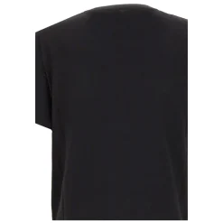 T-shirt z prążkowanym dekoltem