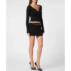 Viscose Stretch Mini Skirt SIGNATURE