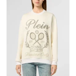 Washed Sweatshirt Tennis Society Strass