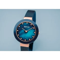 Zegarek Rose Gold Blue Swarovski