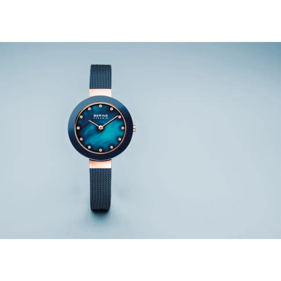 Zegarek Rose Gold Blue Swarovski